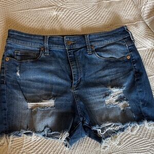 Universal Thread Dark Blue Distressed Jean Shorts